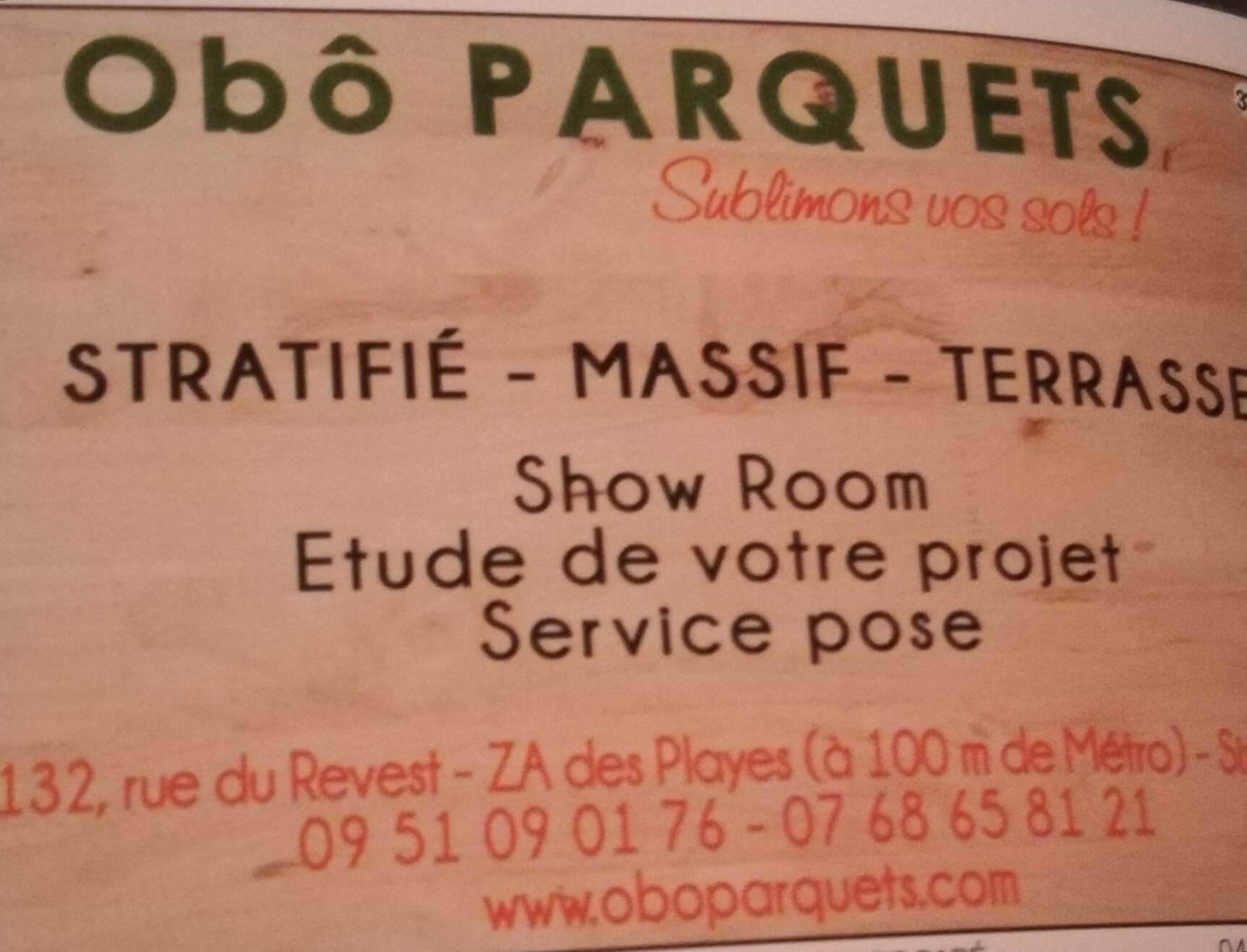 Vente de parquet intérieur et extérieur six-fours-les-plages Obô Parquets