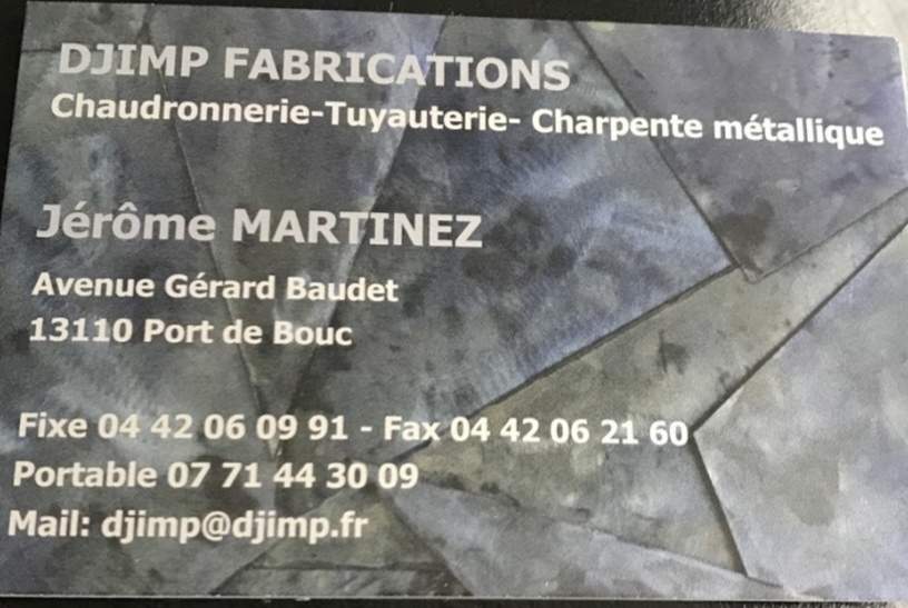 Société spécialisée en chaudronnerie Martigues proche Port de Bouc DJIMP Fabrications