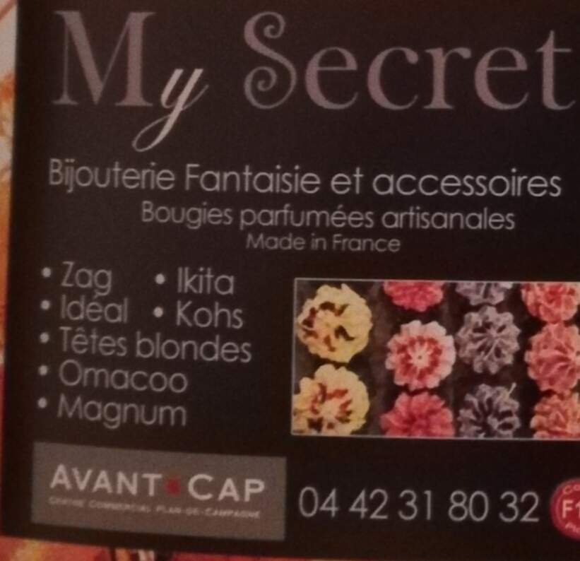 Bijouterie, vente de collier, boucles d'oreilles, bracelets... Cabriès My Secret