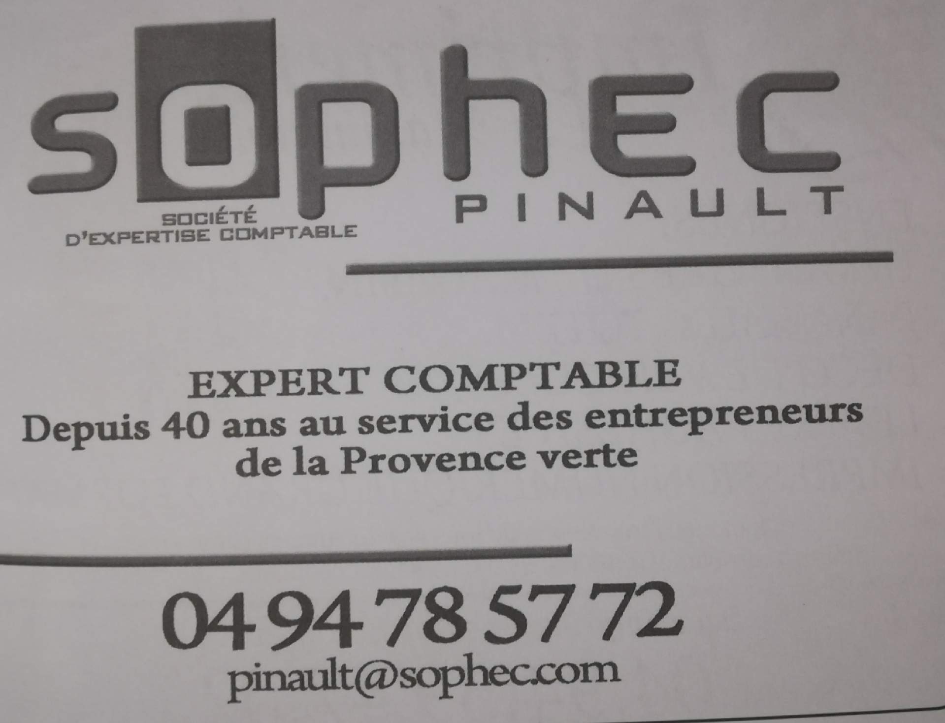 Expert-comptable pour entreprise Saint-Maximin Sophec Pinault