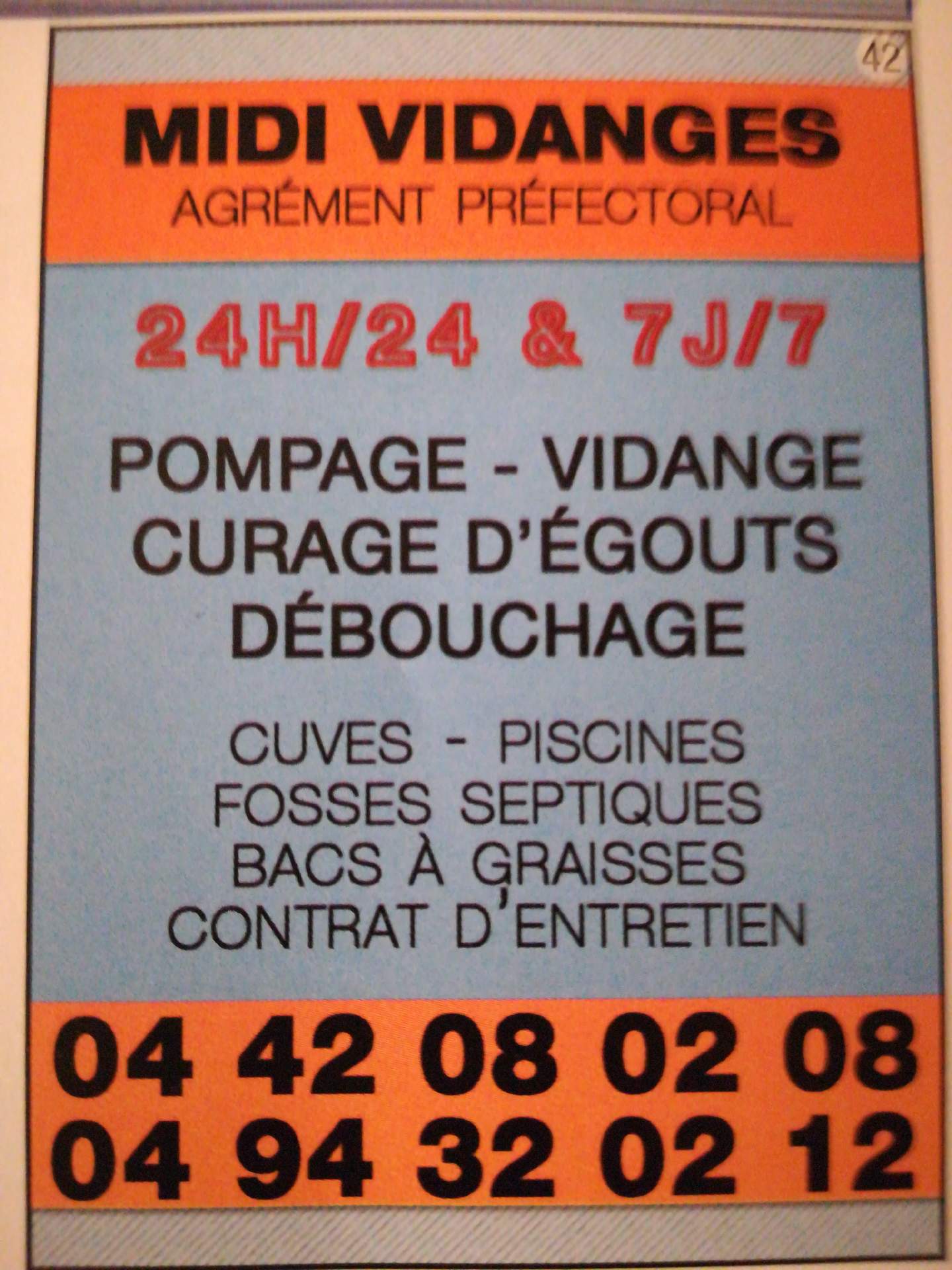 vidange avec agrément préfectoral Saint-Cyr-sur-Mer midi vidange