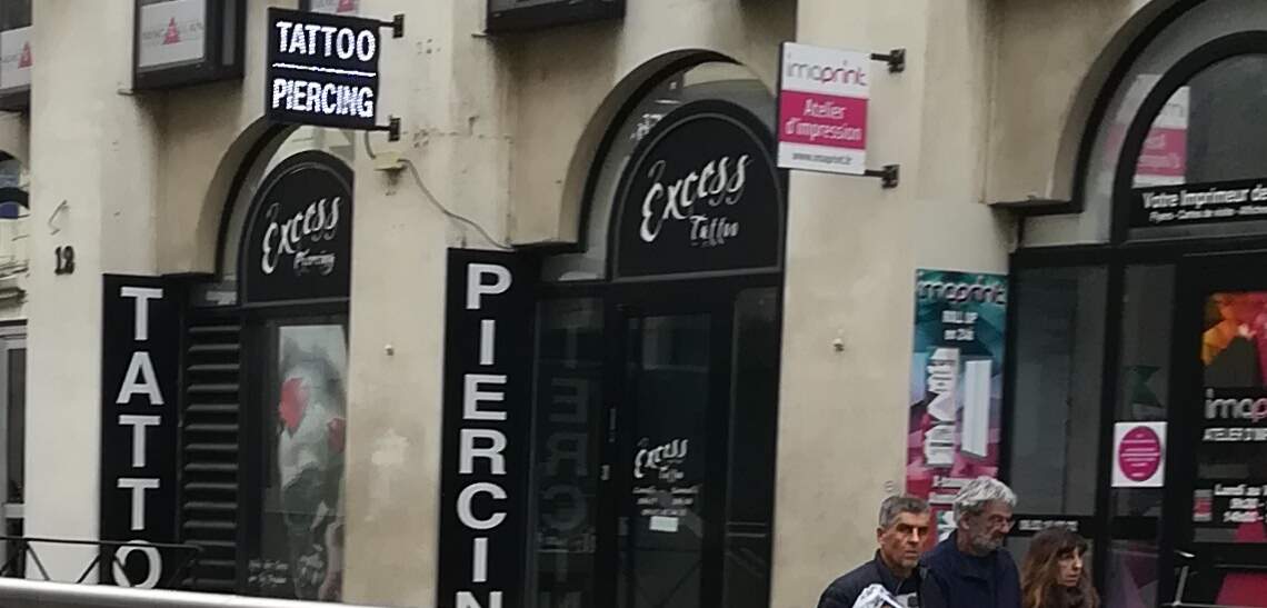 Salon de tatouage et piercing Montpellier Excess tattoo
