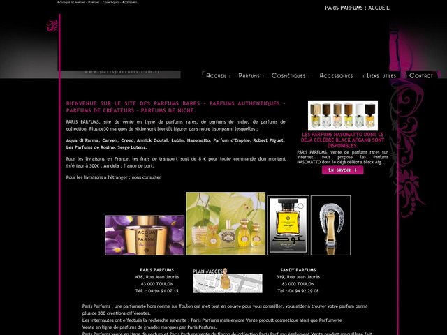Vente parfum - Toulon 13 Var PACA - Paris parfums