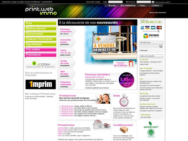 Creation et impression de carte de visite sur toute la France - e-printstudio.fr