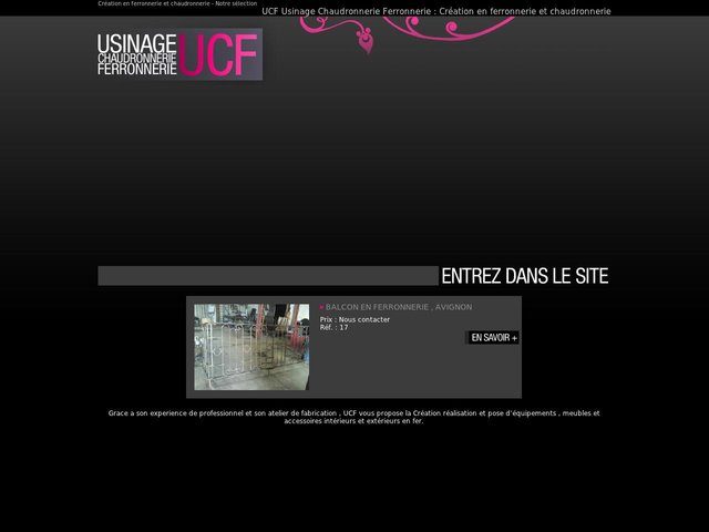 UCF Usinage Chaudronnerie Ferronnerie 