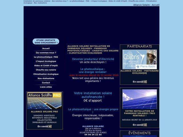 Alliance Solaire Vente et installation de panneaux solaires La Seyne sur Mer