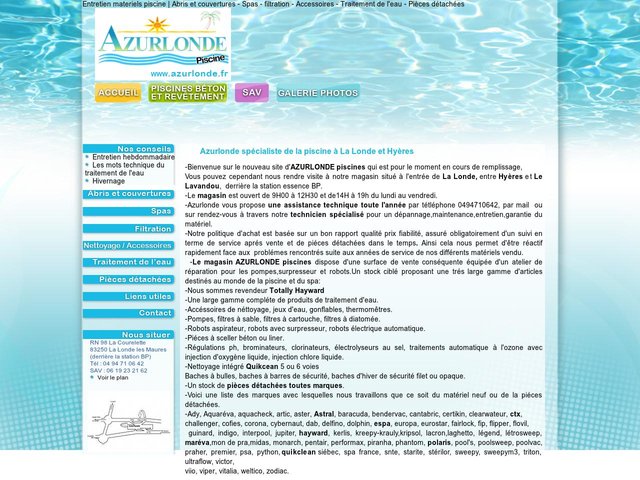 Vente et installation de piscine par Azurlonde dans le Var 83.