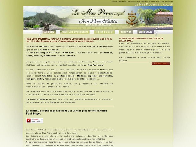 Le Mas Provençal : Traiteur sur Chabeuil dans la Drôme prés de Valence