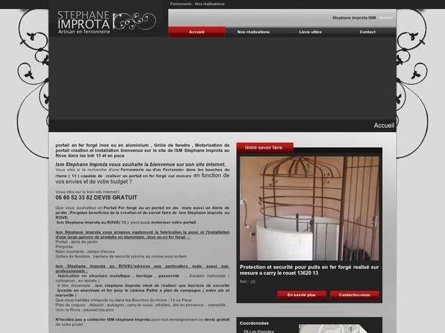 Stephane Improta ISM : portail en fer forgé sur Aubagne dans les bouches du rhône