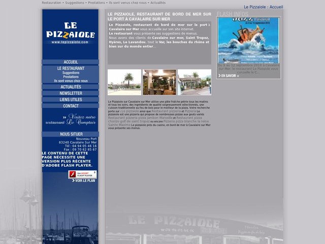 Le Pizzaiole sur Cavalaire sur Mer, pizzeria sur Cavalaire sur mer