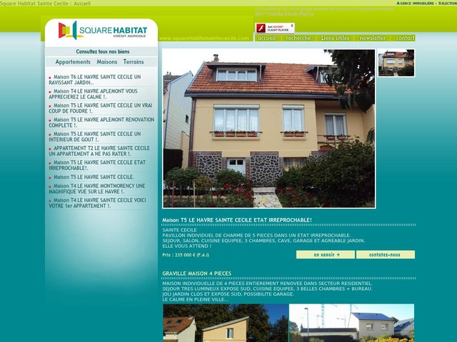 Agence immobilière Le Havre gestion biens : Square Habitat Sainte Cécile Normandie.