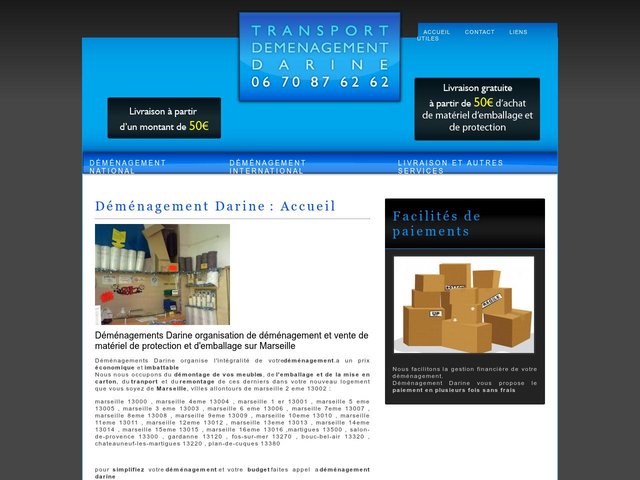 Déménagement Marseille : Transport déménagement Darine France et International.