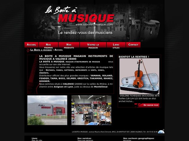 Magasin vente instruments de musique Valence : La Boite à Musique.