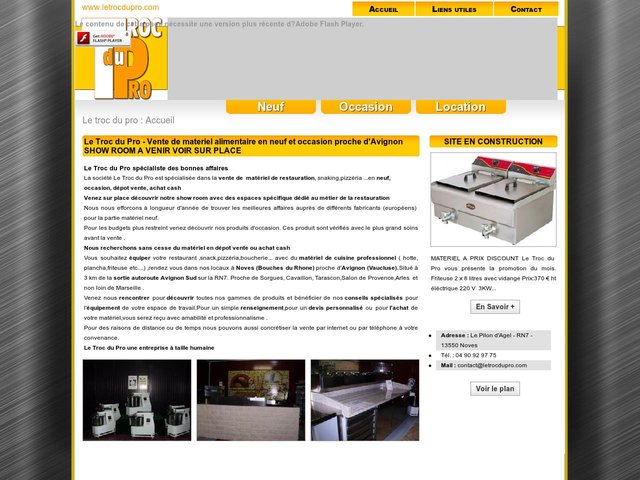 Vente et location de matériel alimentaire : Le Troc du Pro à Noves proche Avignon