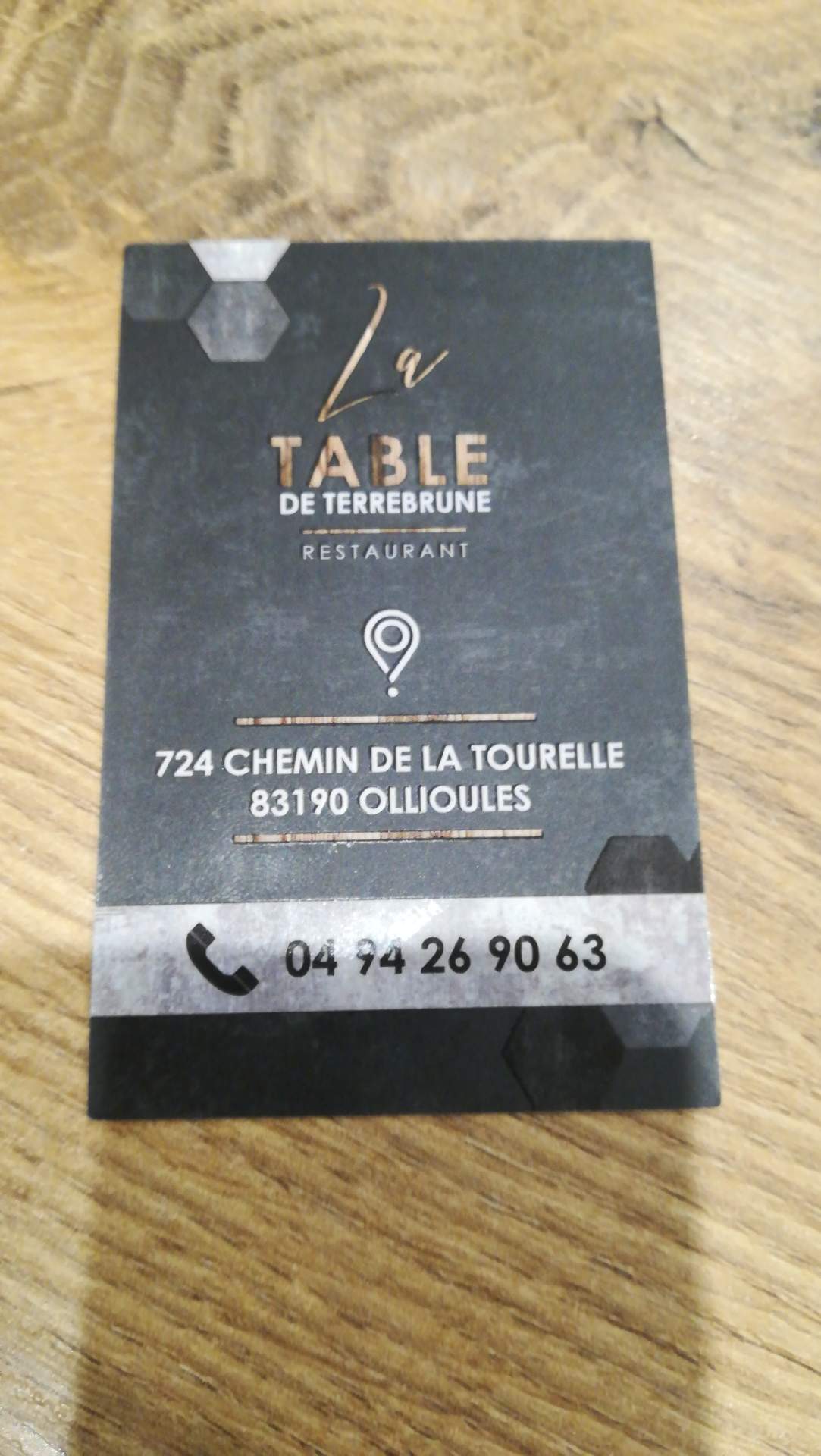 restaurant Ollioules la table de terrebrunr
