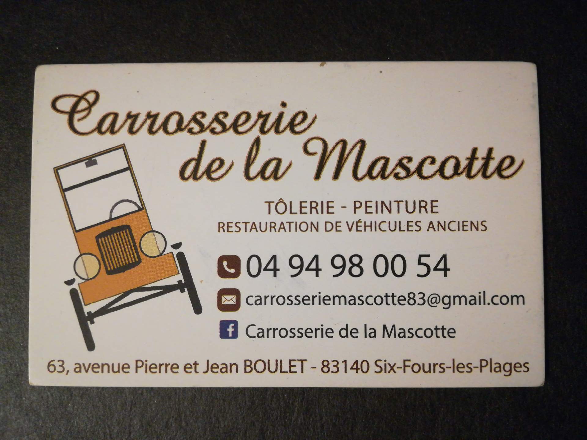 carrosserie six-fours-les-plages carrosserie de la mascotte