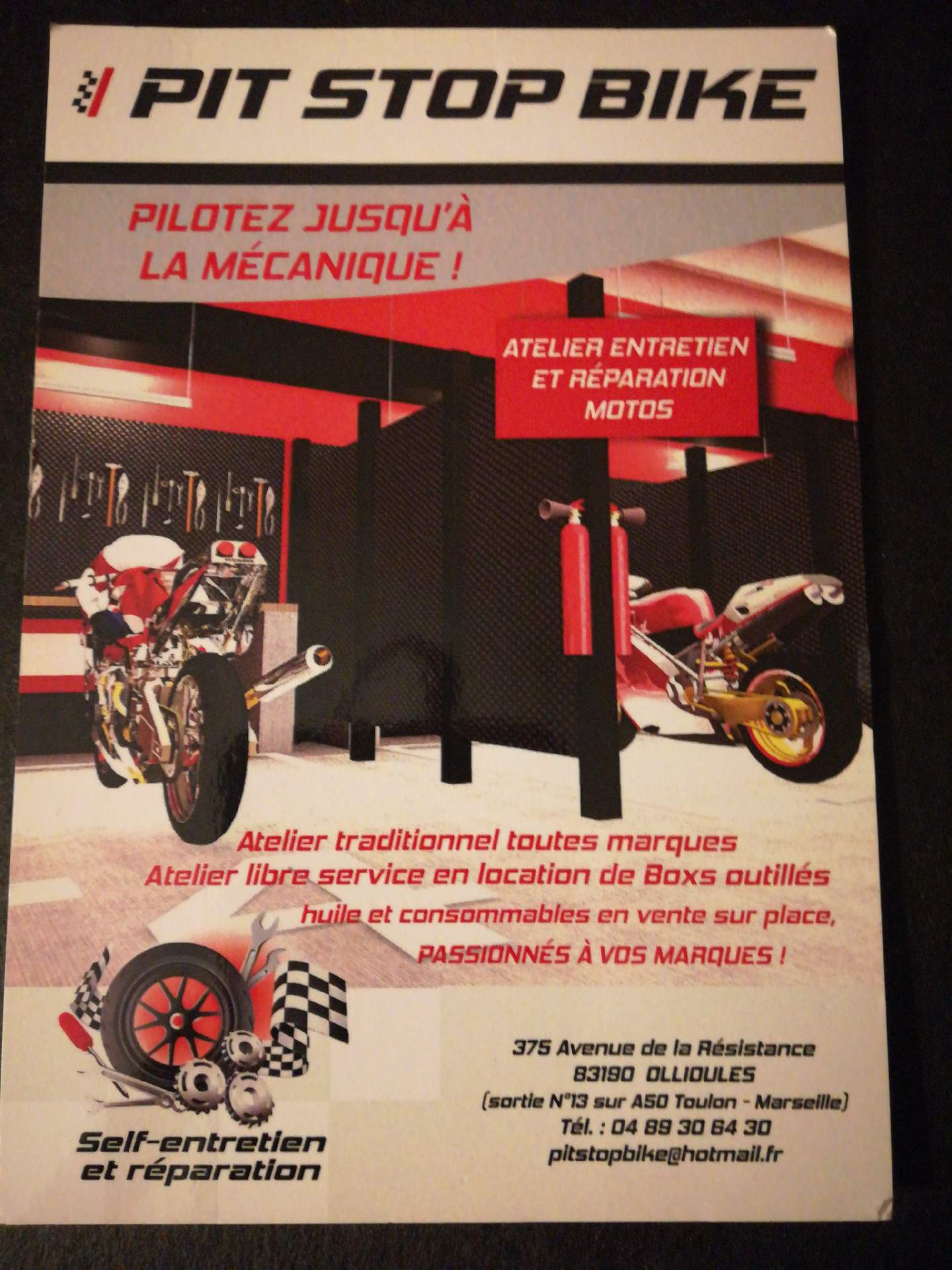 réparation de moto Ollioules pit stop bike