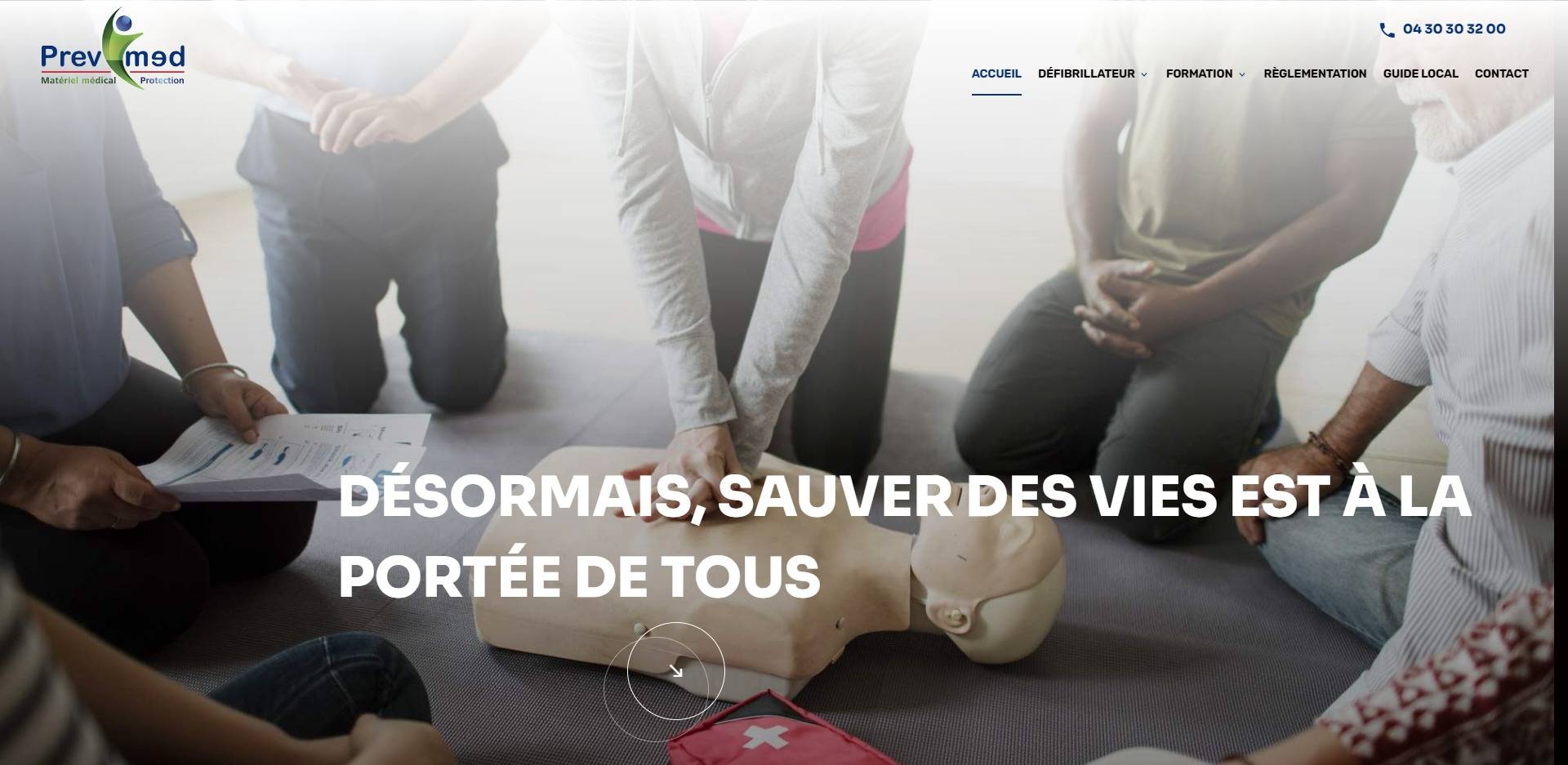 Création d'un site internet pour Previmed : Vente et location de défibrillateurs à La Fare les Oliviers dans les Bouches du Rhône