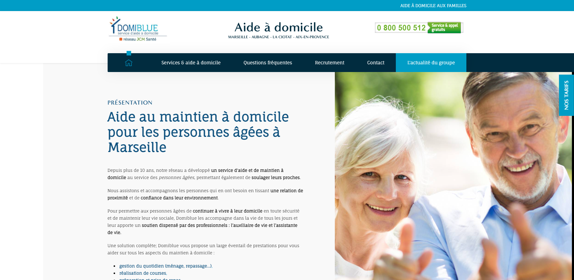 Quelle entreprise pour des soins à domicile pour personnes âgées à Marseille ? - Domiblue