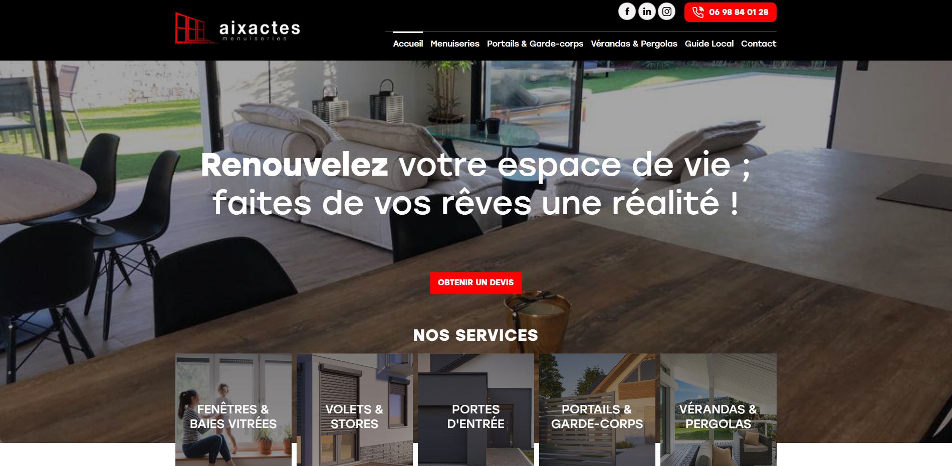 Fabrication et pose de menuiseries PVC, aluminium et bois à Sanary sur Mer - Aixactes Menuiseries