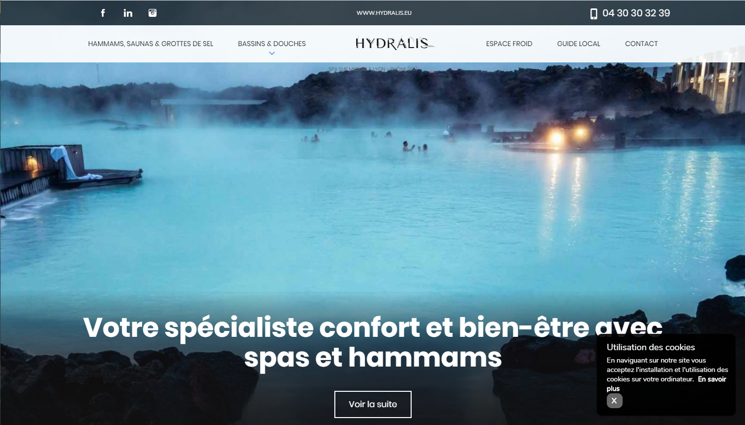 Quelle entreprise pour installer un hammam haut-de-gamme pour un hôtel à Lyon? - Hydralis