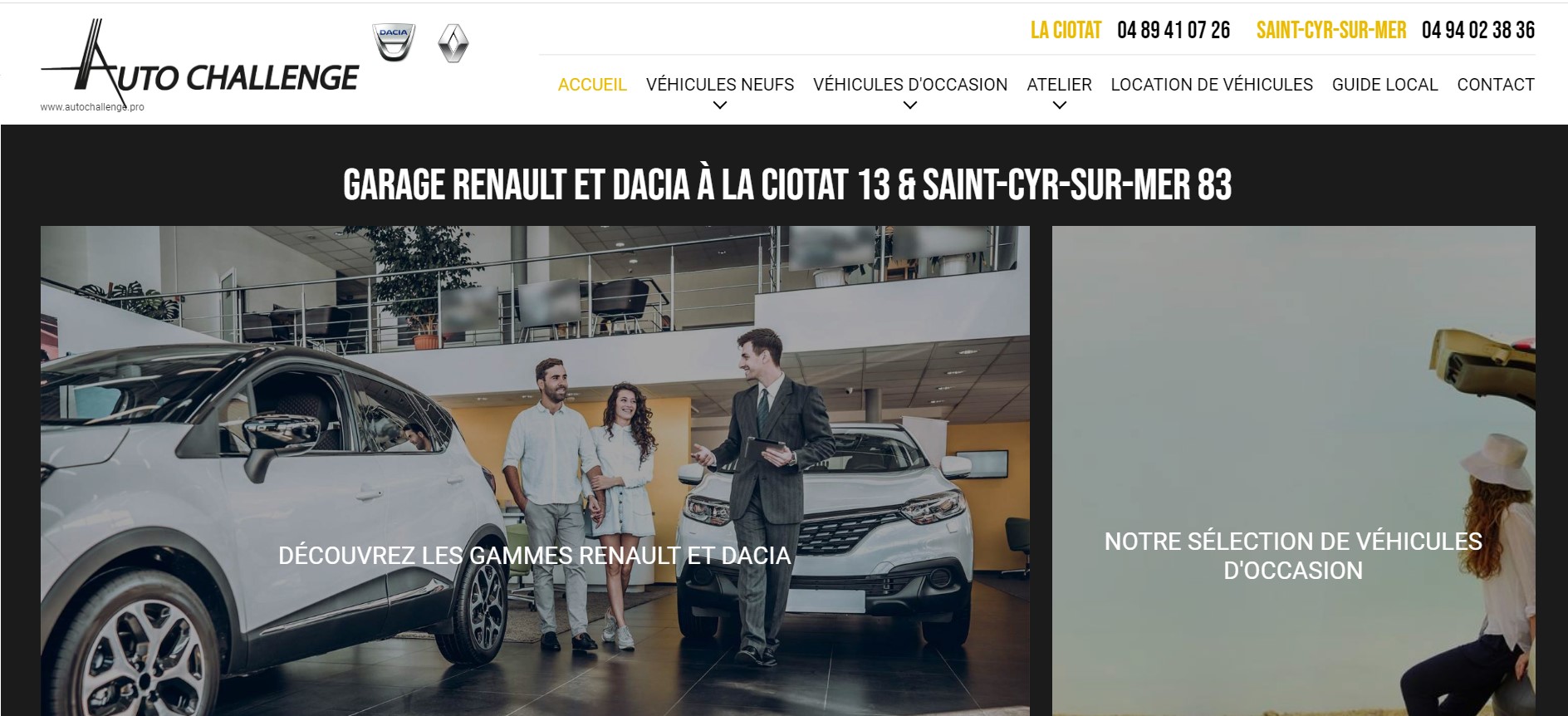Où acheter un véhicule Renault en LDD ou LOA à La Ciotat ? Renault Auto Challenge 
