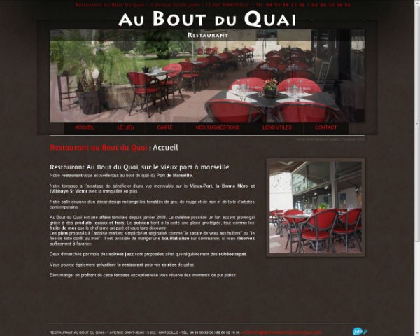 Restaurant face au vieux port de Marseille - Au Bout du Quai -