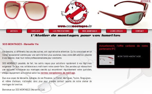 Atelier de montage de lunettes Marseille 13011 : SOS Montages.