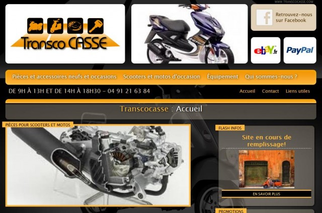 Pièces détachées moto scooter et Casse Marseille - Transcocasse