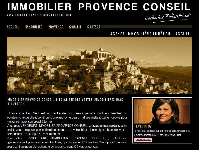 Agence immobilière Lubéron : Immobilier Provence Conseil Cabrières d'Avignon.