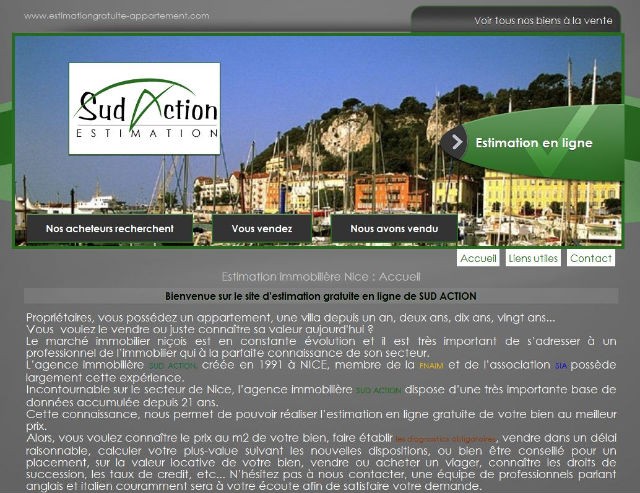 Estimation immobilière gratuite Nice par Sud Action Estimation. 