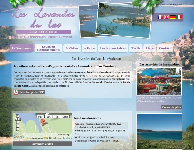 Location saisonnière Var et Gorges du Verdon - Les Lavandes du Lac