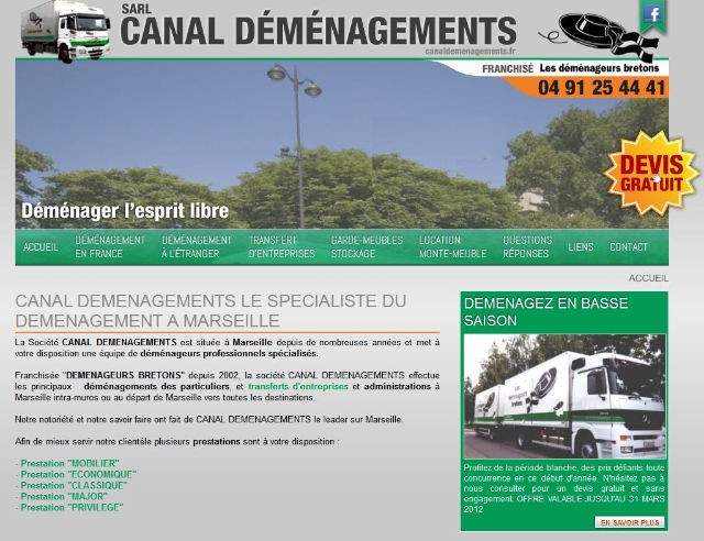 Devis déménagement Marseille et garde meubles : Canal Déménagement.