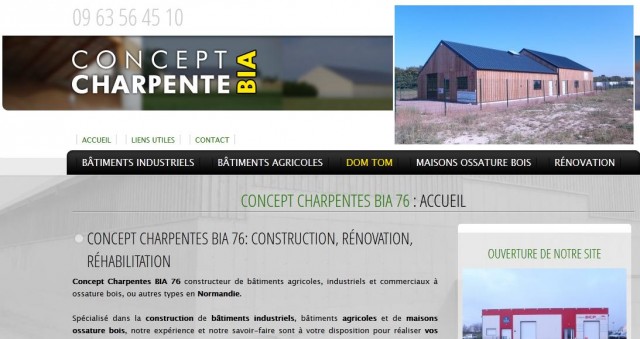 Charpentes bois - Construction de batiments industriels - BIA 76 - Normandie