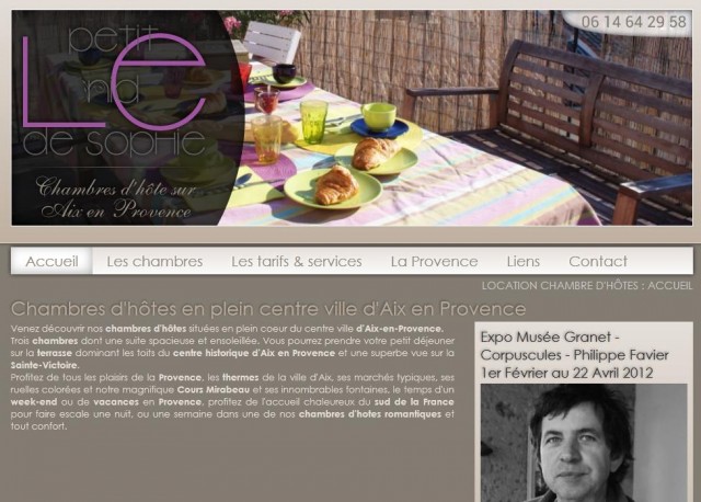 Chambres d'hôtes pas cher - Aix en Provence - le Petit Nid de Sophie