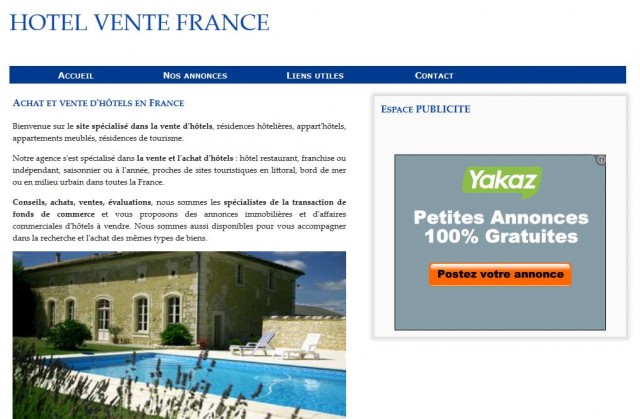 Achat vente hotel et hébergement touristique - France