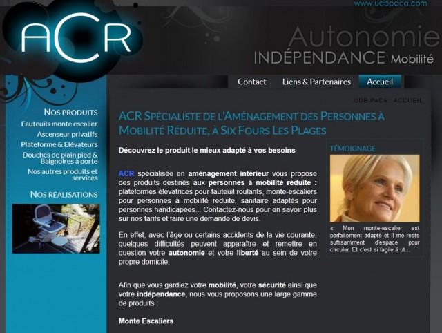 Equipement pour personnes à mobilité réduite - UDB Paca
