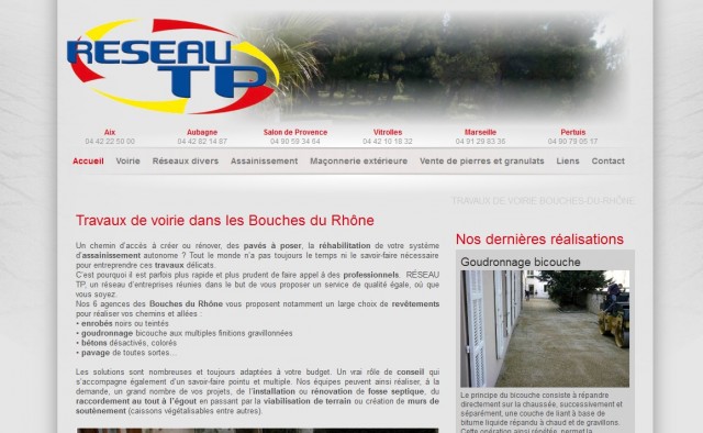 Travaux de voirie, goudronnage et enrobés dans les Bouches-du-Rhône