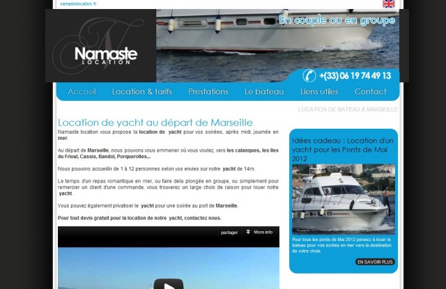 Location d'un yacht à partir de Marseille - Namaste Location
