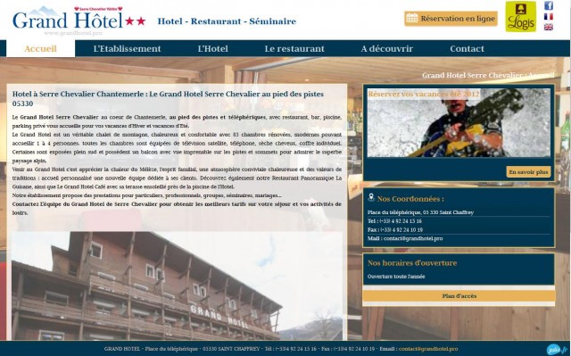 Hôtel restaurant à Serre Chevalier - Le Grand Hôtel