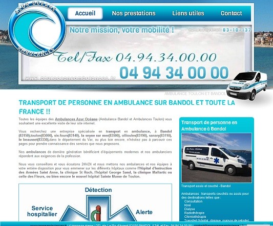 Ambulance Toulon et Bandol pour transport de personnes - Azur Océane Ambulances