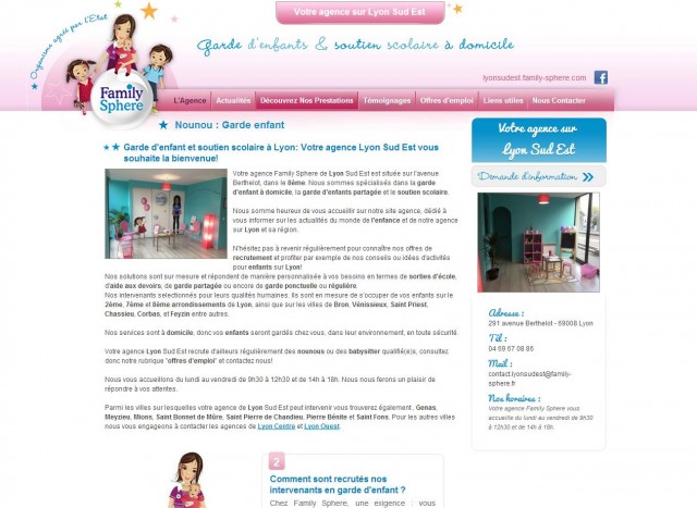 Comment faire garder ses enfants par une nounou qualifiée à Lyon Sud-Est ? Family Sphere 