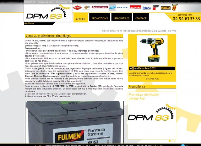 Où acheter du matériel industriel pour professionnels vers Toulon dans le Var ? DPM 83