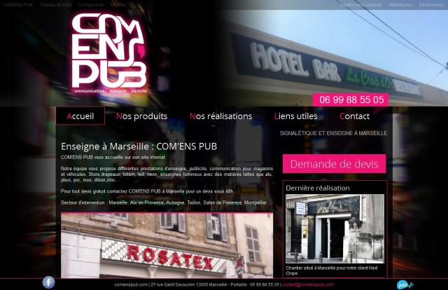 Installation d'enseignes et de signalétique à Marseille - COM'ENS PUB