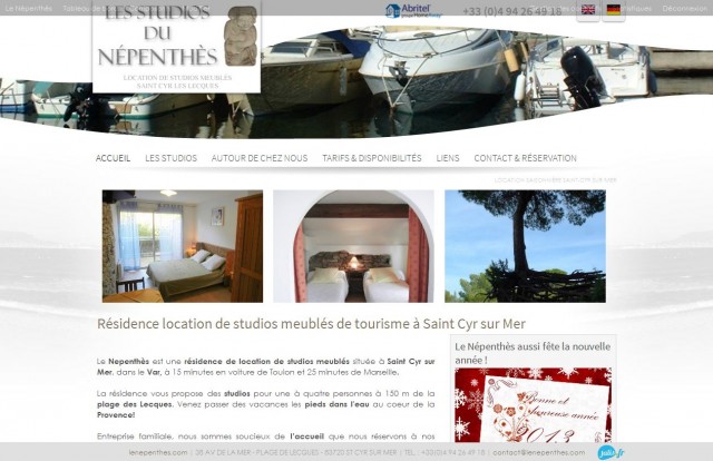 Louer un studio meublé proche des plages à Saint-Cyr sur Mer - Le Népenthès