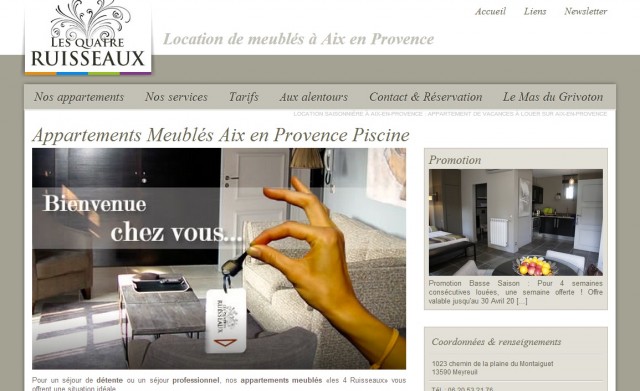 Trouver un hébergement vers Aix-en-Provence pour un voyage d'affaires - Les Quatre Ruisseaux