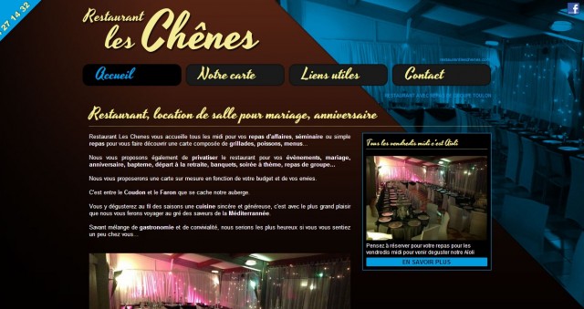 Un restaurant privatisable pour un mariage vers Toulon ? - Restaurant Les Chênes