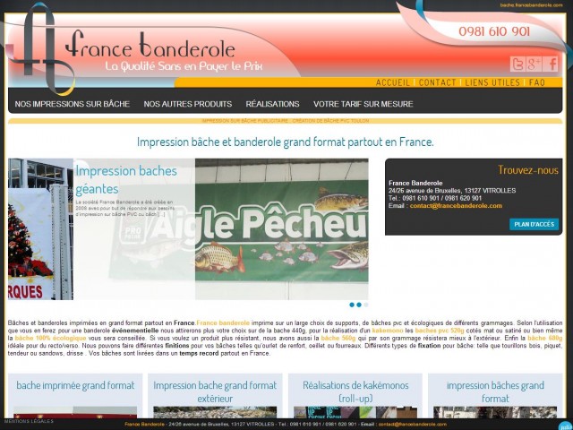 Impression de bâches publicitaires à Toulon - France Banderole