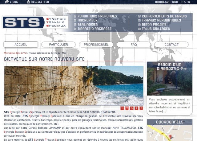 Quelle entreprise pour une paroi clouée dans le Var ? - STS Synergie Travaux Spéciaux