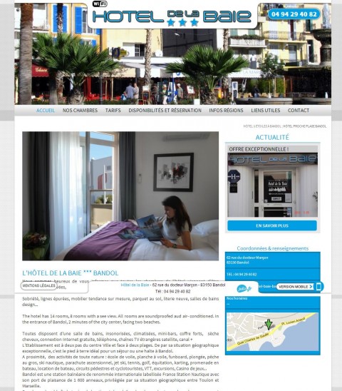 Hotel de la baie Bandol Var
